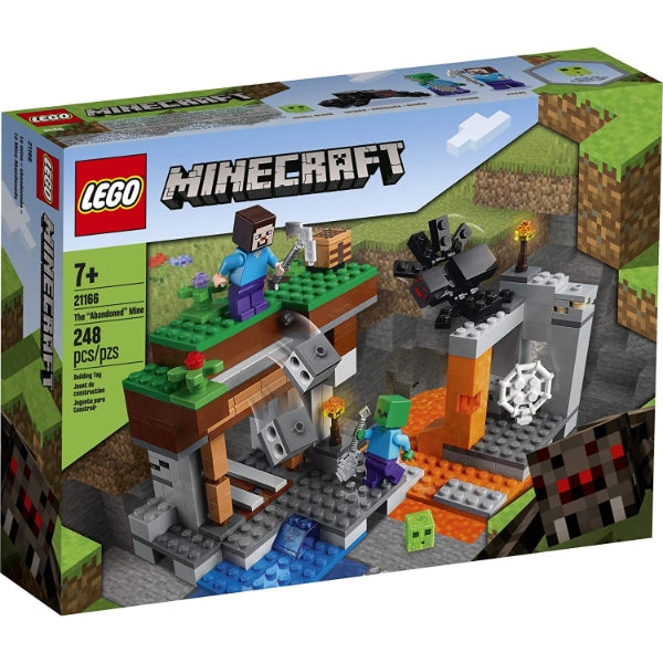LEGO Minecraft The Abandoned Mine 21166 Zombie Cave Battle Playset with Minecraft Action Figures and a Toy Spider (248 Pieces)