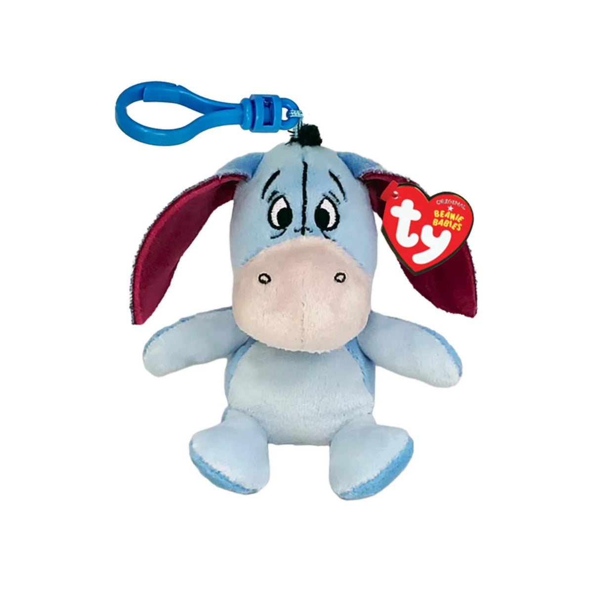 TY Beanie Babies Disney Eeyore 5" Plush Clip Keychain