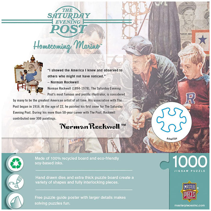 Saturday Evening Post - Norman Rockwell - Homecoming Marine 1000 Pieces Jigsaw Puzzle