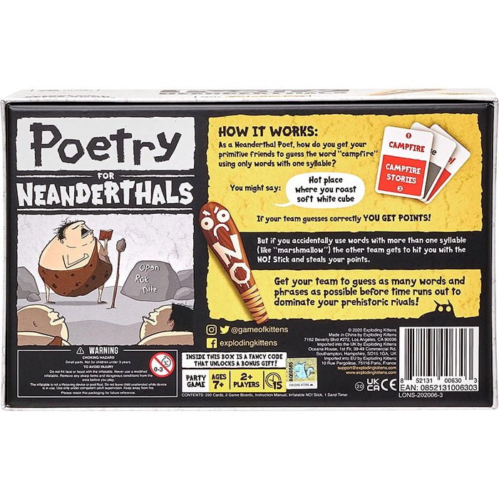Poetry for Neanderthals by Exploding Kittens - Card Games for Adults, Teens & Kids
