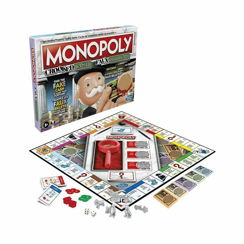 Hasbro Monopoly Crooked Cash Board Game for Families and Kids Ages 8 and Up