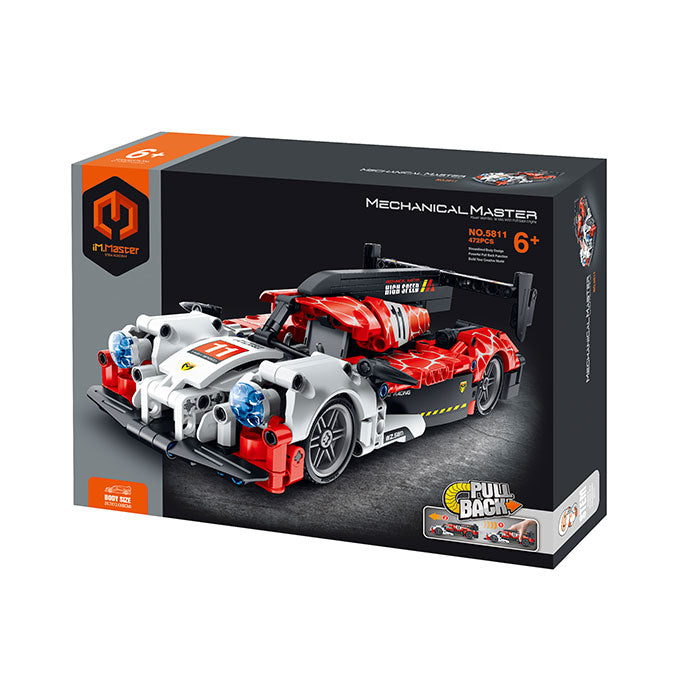 Pull Back Block Kit Super Car - 472 Pieces