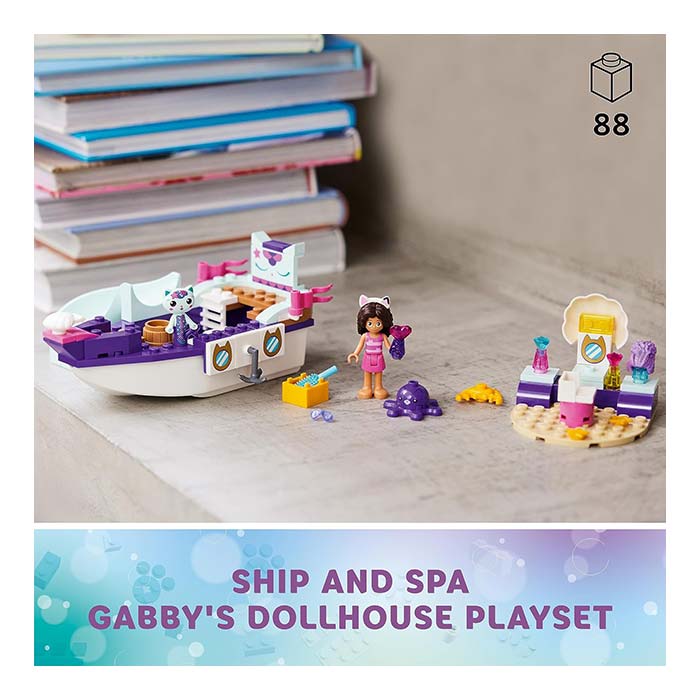 LEGO Gabby's Dollhouse Gabby and Mercat's Ship and Spa 88 Pcs