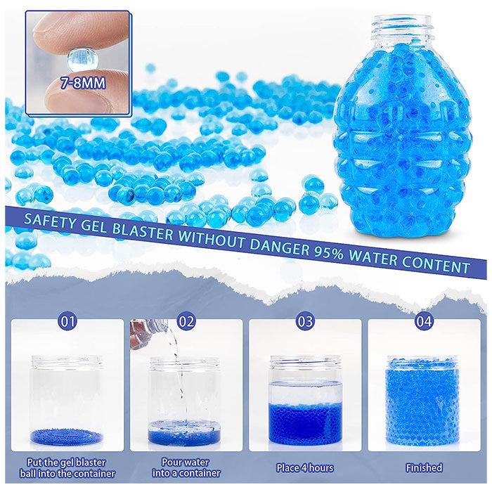 Electric Gel Bullet Toy Gun Set Water Beads Blaster with Goggles Assorted (Random Pick)