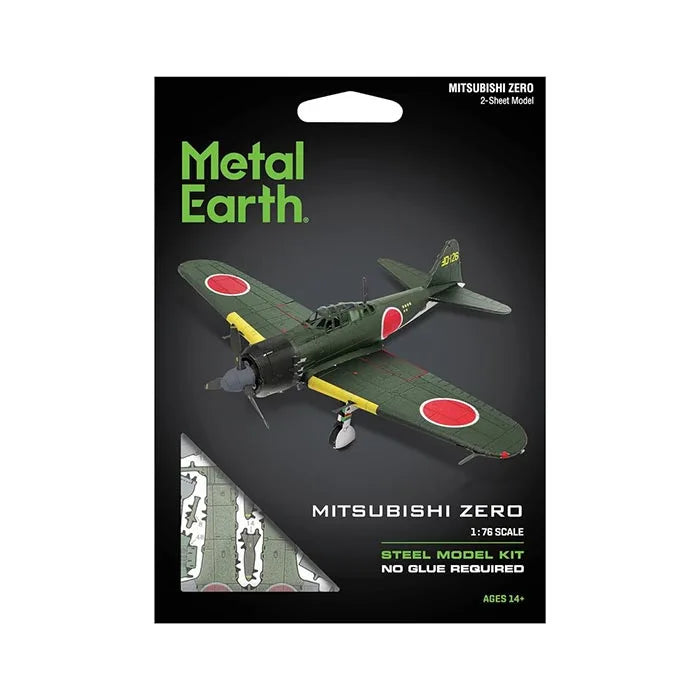 Metal Earth Mitsubishi Zero Color 3D Laser Cut Model - 57 Pieces