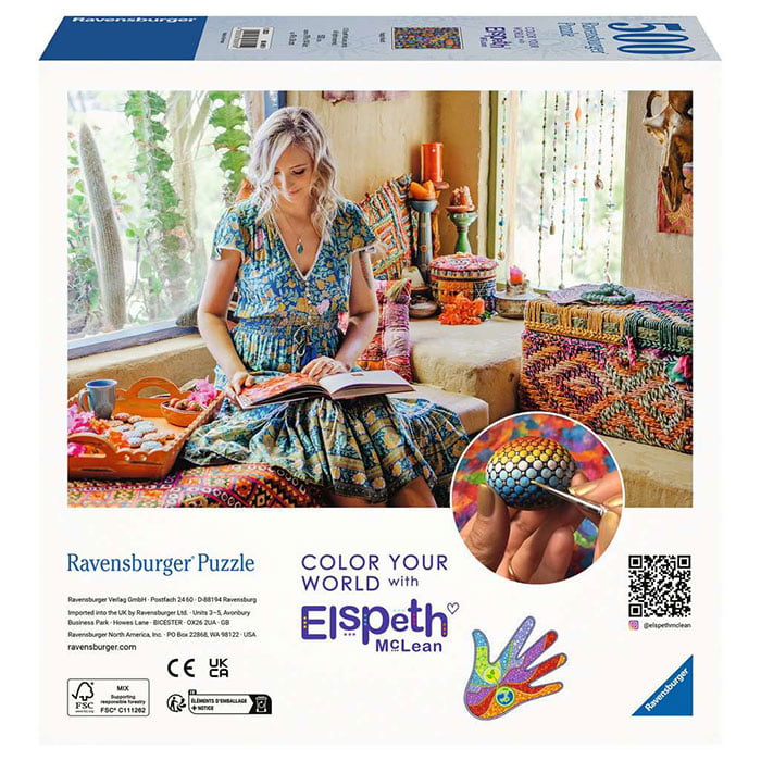 Ravensburger Color Your World Series - Happy Beads 500 Pieces Jigsaw Puzzle