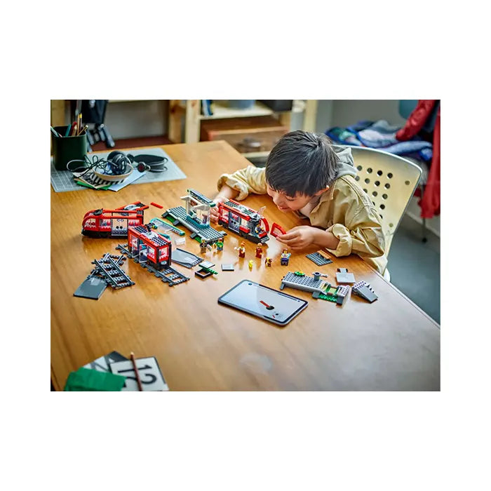 LEGO City Downtown Streetcar and Station - 811 Pieces
