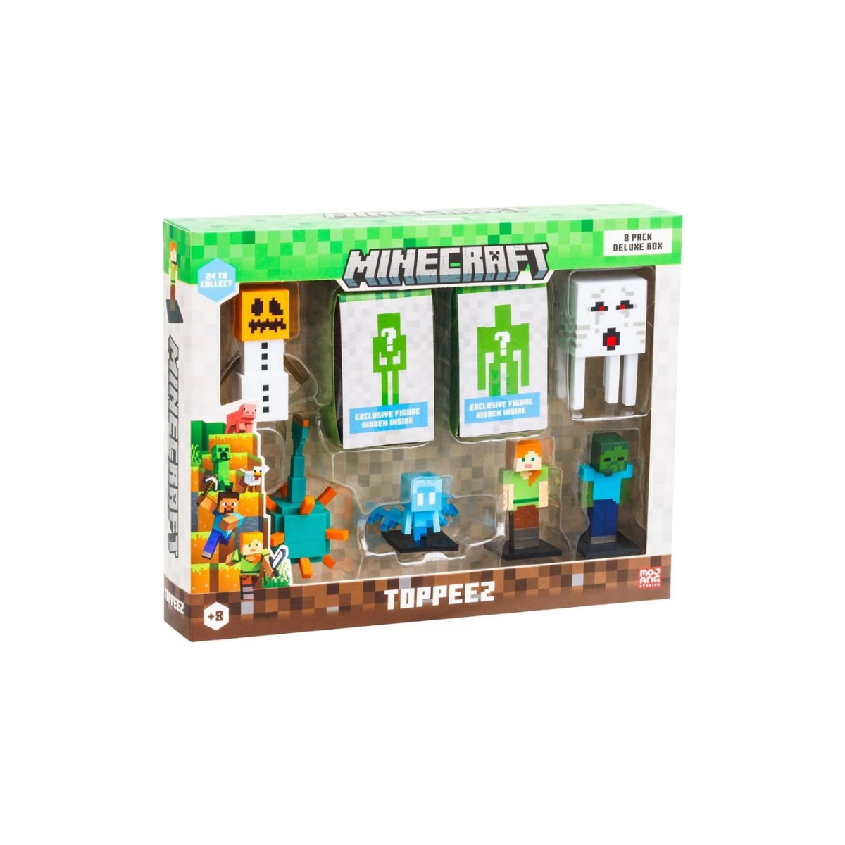 Minecraft 3D Toppeez 8 Pack – Mini Character Toppers Set