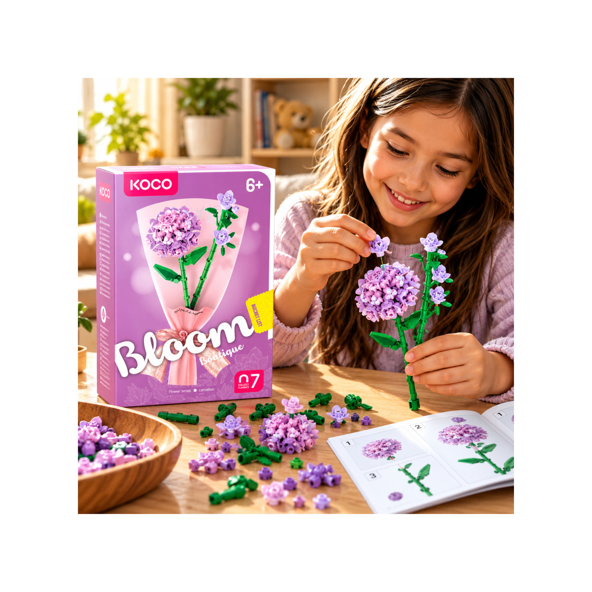 Bouquet Series Building Blocks - Flower Building - Assorted