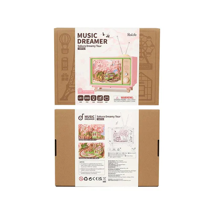 Rolife Sakura Dreamy Tour DIY Music Box 3D Wooden Puzzle