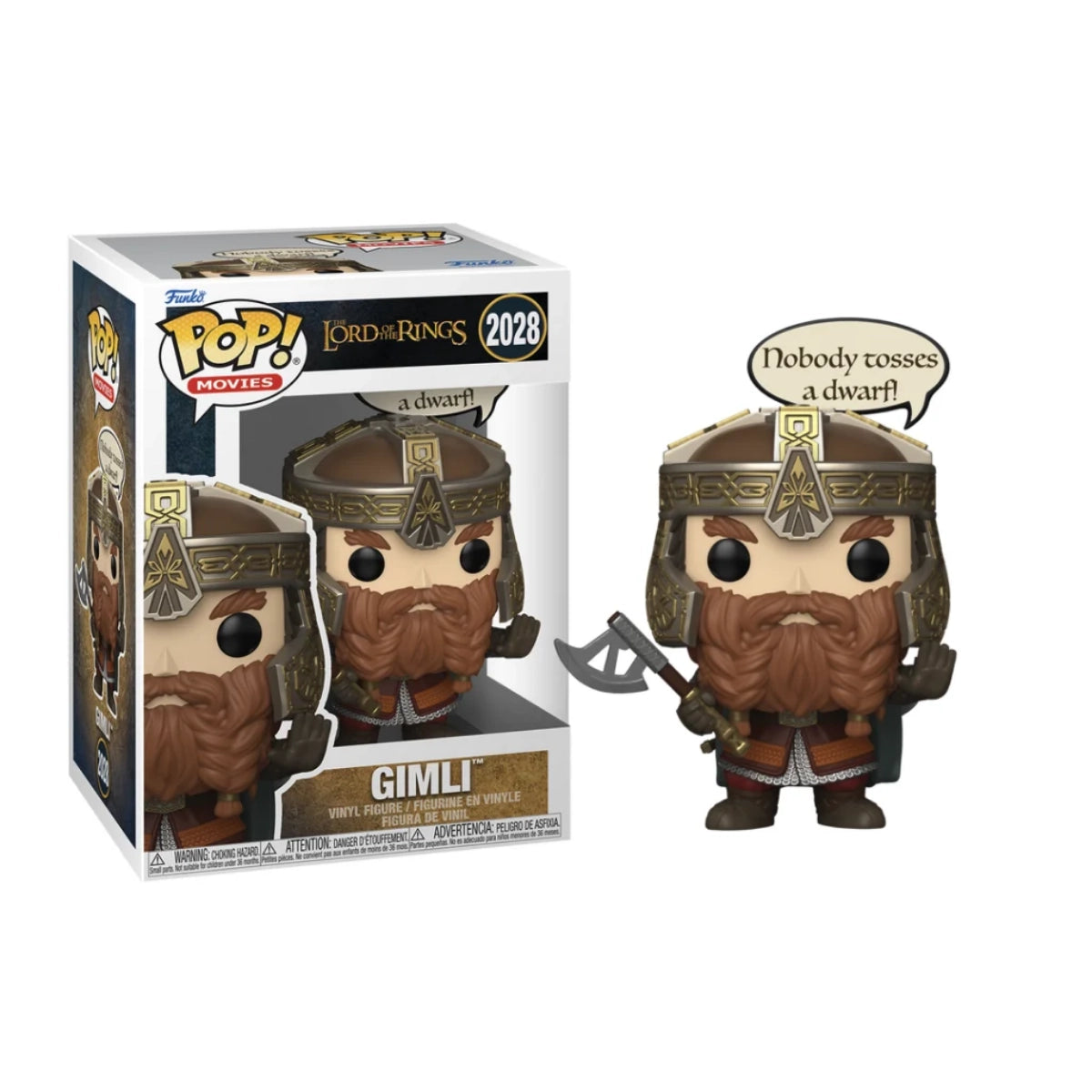 Funko Pop! Movies: The Lord of the Rings - Gimli (Sayings Edition)