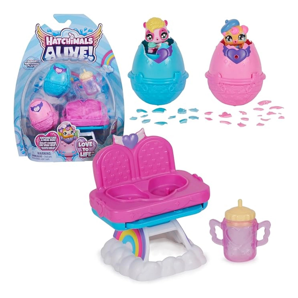 Hatchimals Hungry Playset S1 – Feeding Highchair Toy Set