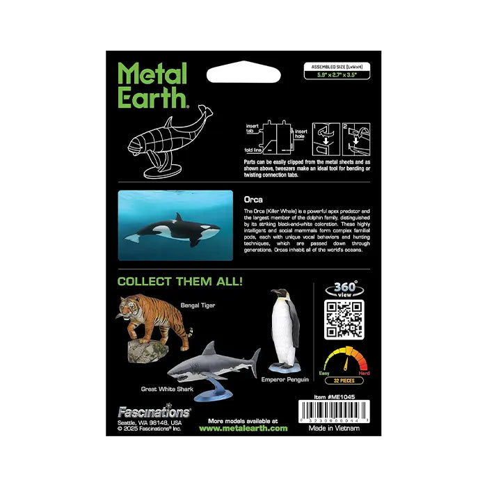 Metal Earth Orca 3D Metal Model Kit