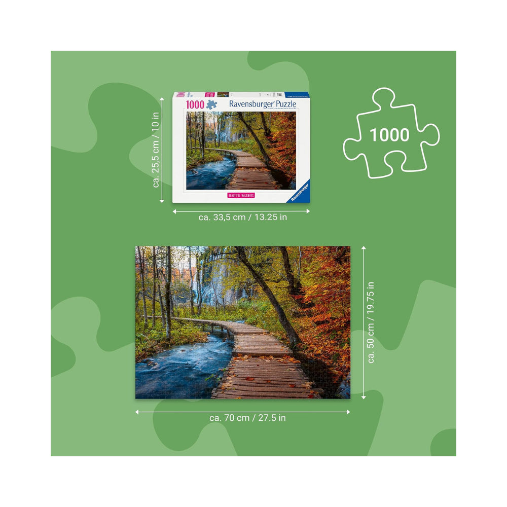 Ravensburger Autumnal Wooden Trail Jigsaw Puzzle 1000 Piece