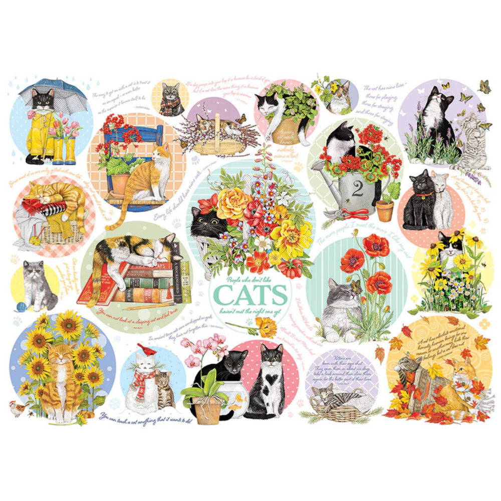 Cobble Hill Cat Thoughts Jigsaw Puzzle 1000 Pieces
