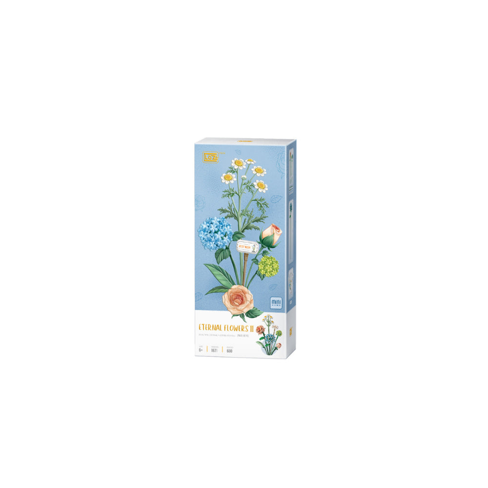 Eternal Blue Flower Building Set - 680 Pieces