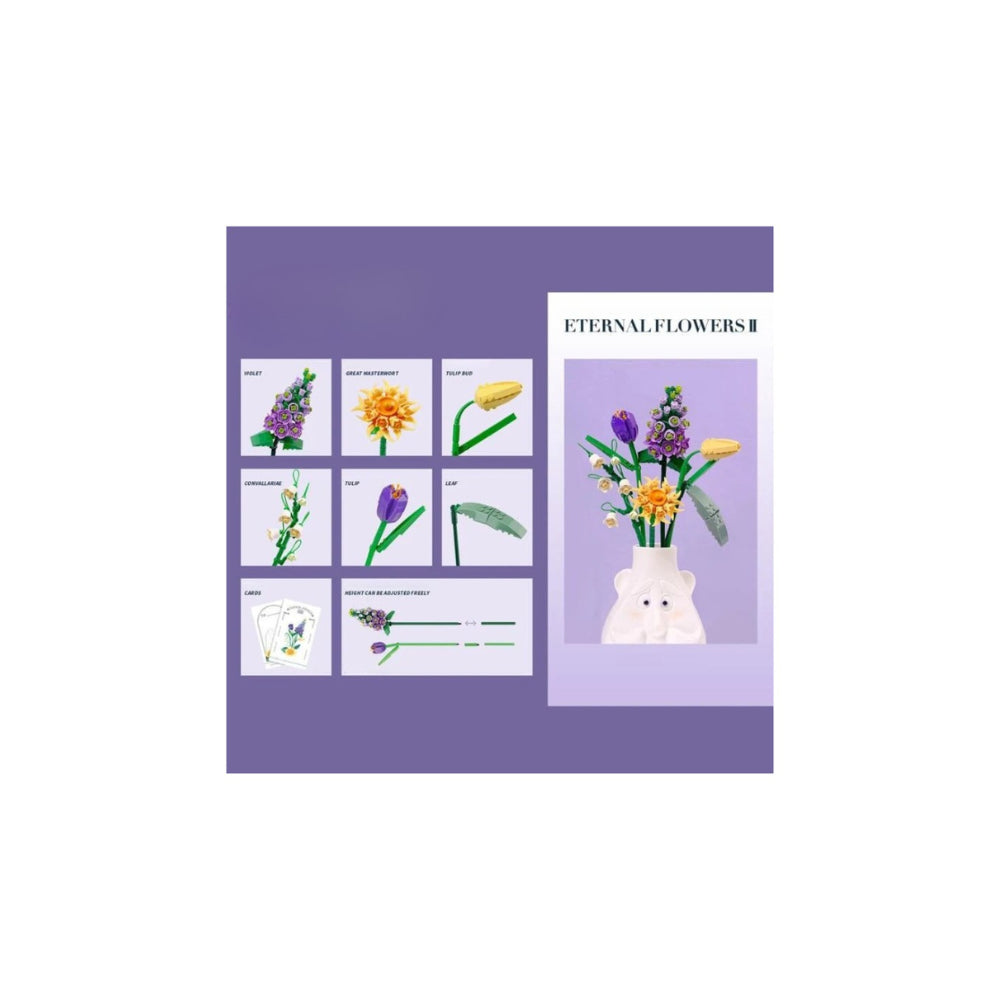 Eternal Purple Flower Building Set - 534 Pieces