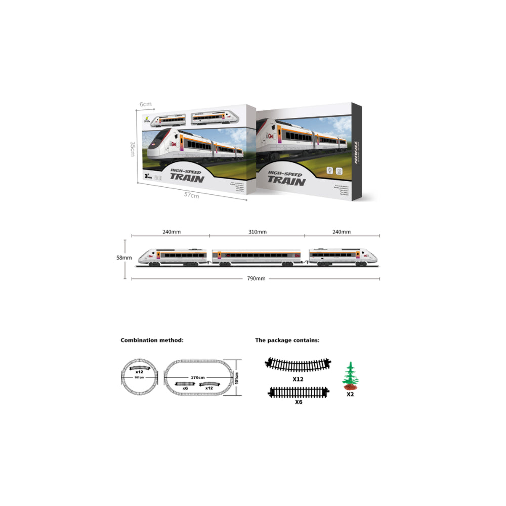 High-Speed Train with Light and Sound - Building Set
