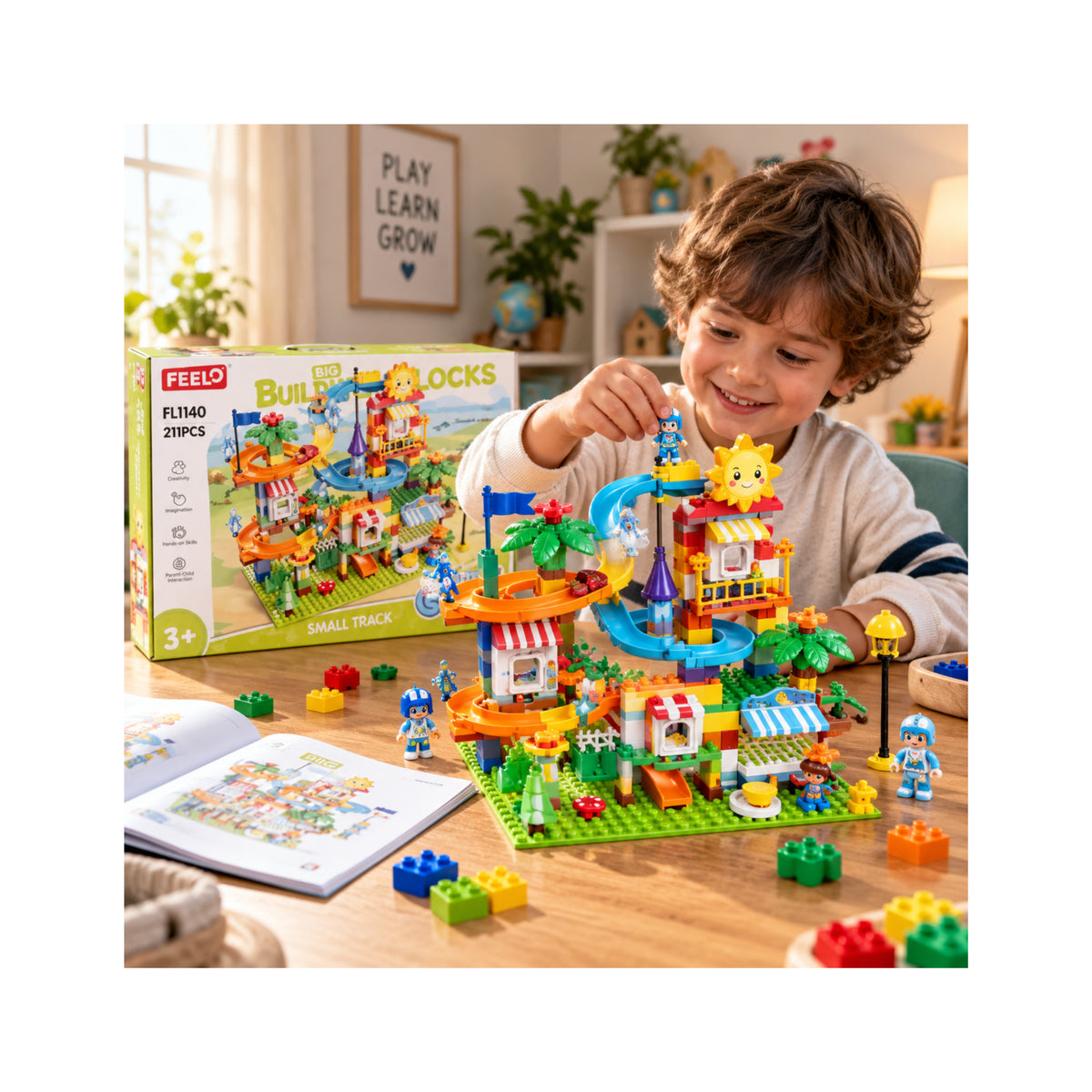 Small Track Building Set - 211 Pieces