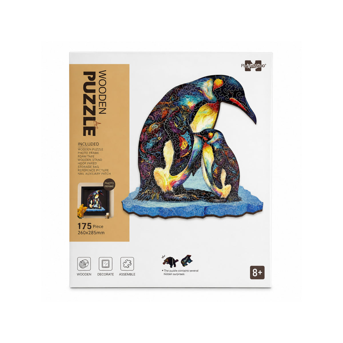 2DWP Penguin 175-Piece Wooden Puzzle Set