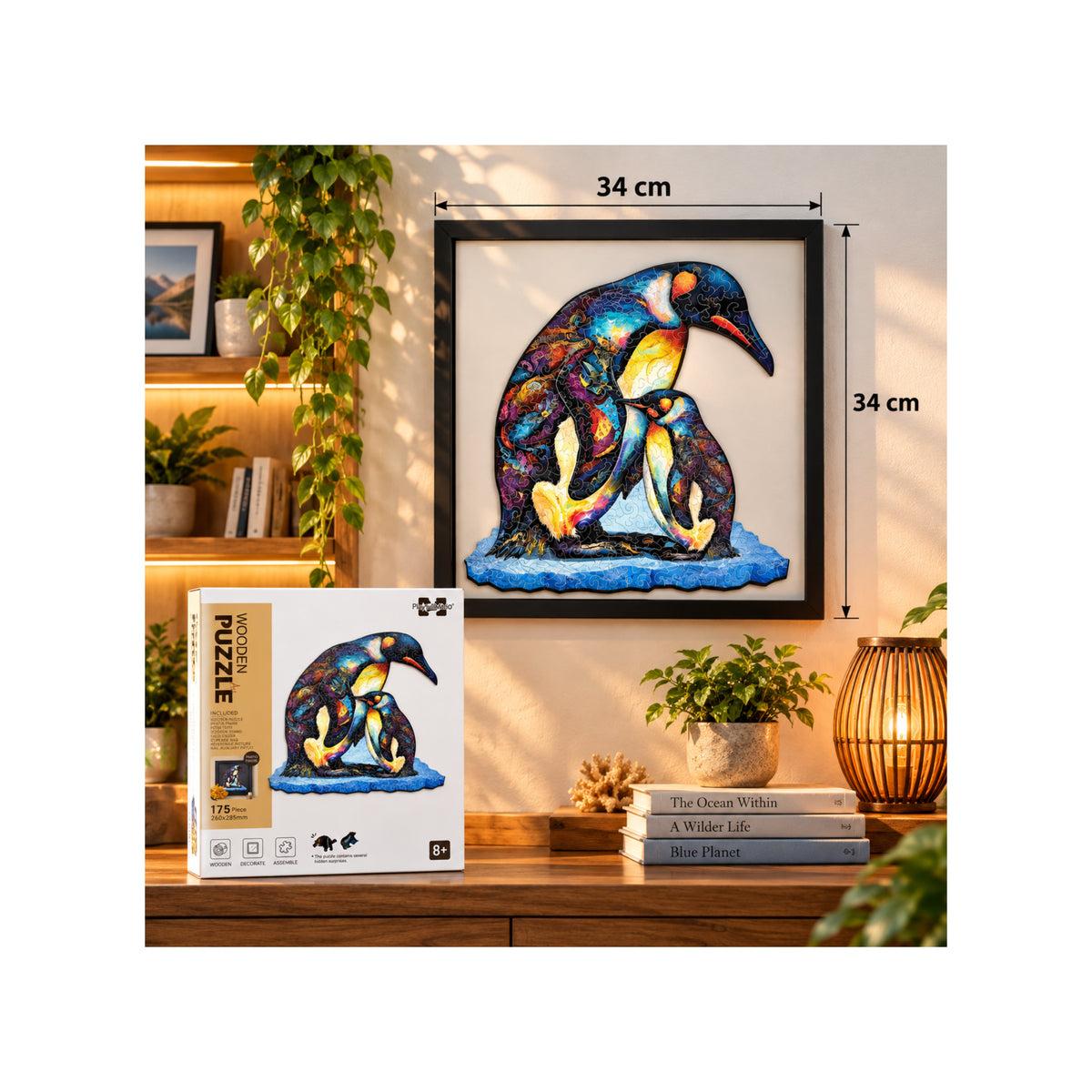 2DWP Penguin 175-Piece Wooden Puzzle Set