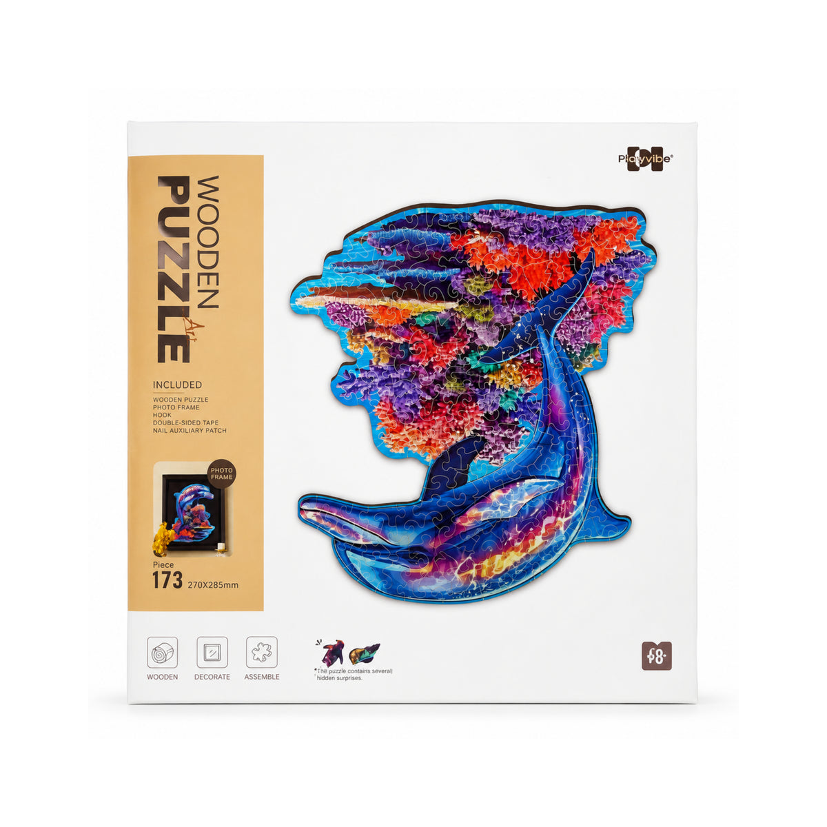 2DWP Dolphin 173-Piece Wooden Puzzle Set