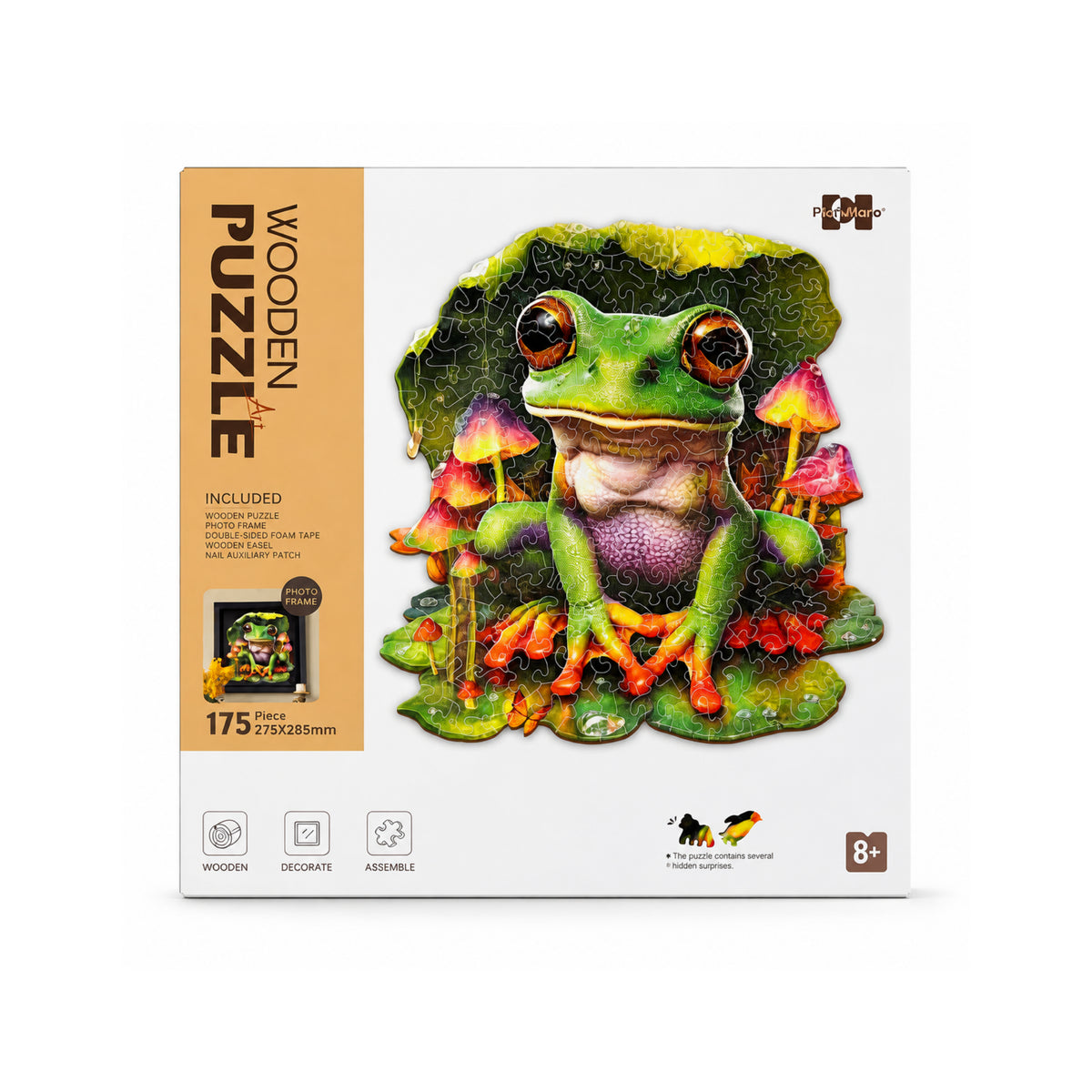 2DWP Frog 175-Piece Wooden Puzzle Set