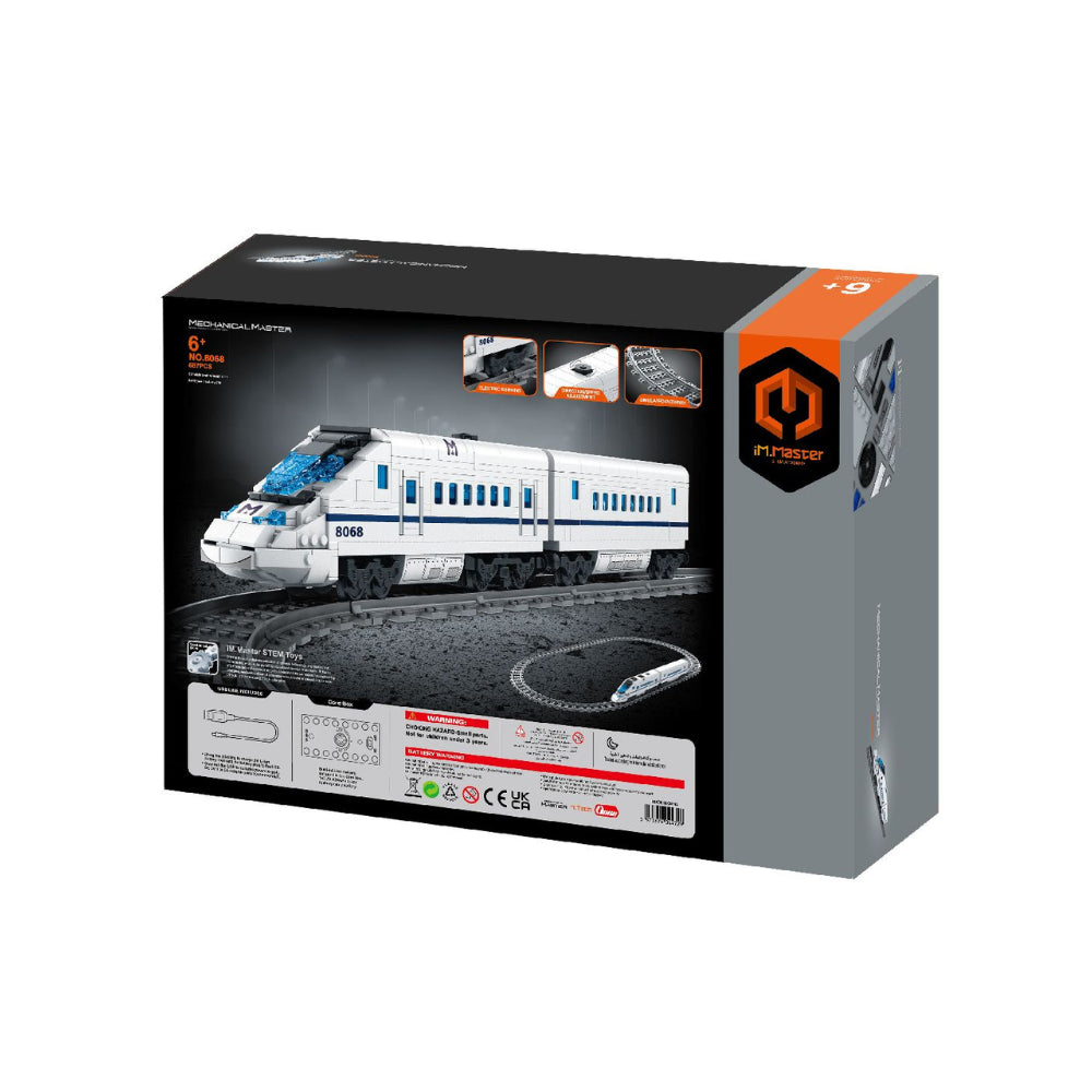 Blue Electric Locomotive Building Block Set - 587 Pieces