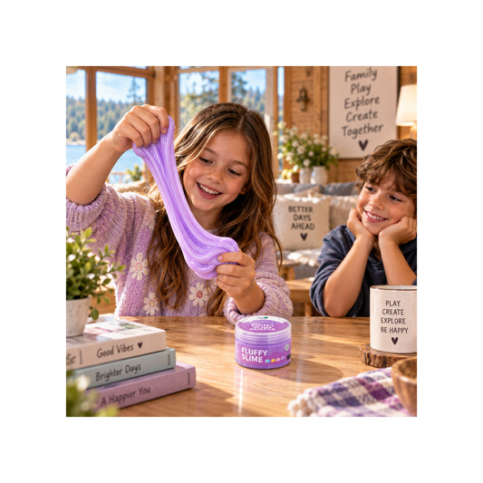 Fluffy Pastel Purple Slime - Soft Sensory