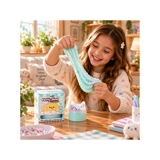 Fluffy Mint Green Slime - Soft Sensory