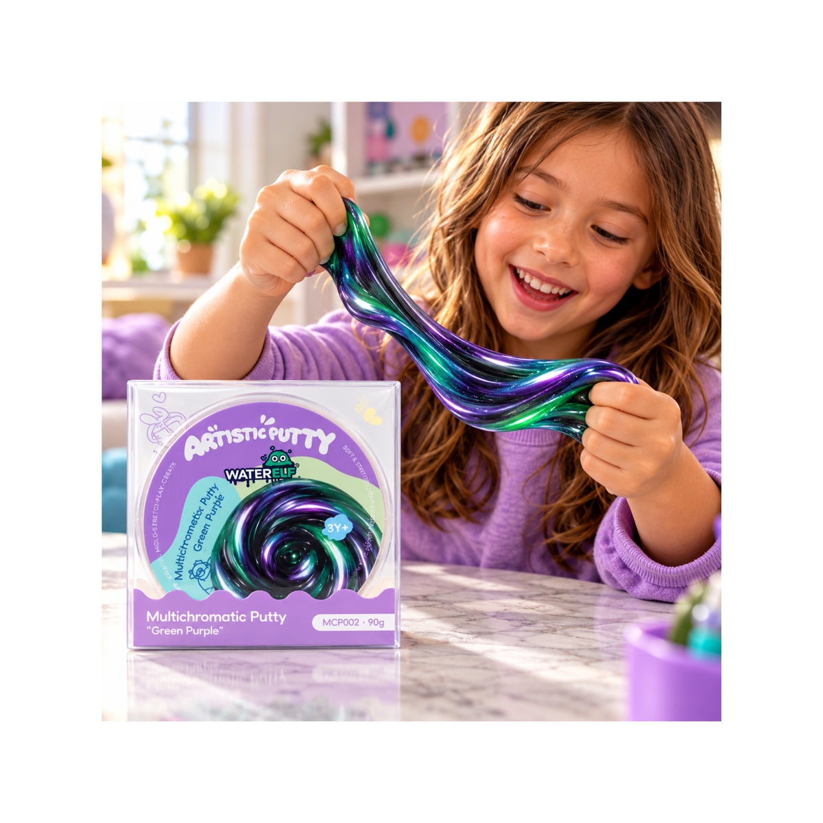 Green & Purple Putty - Sensory Slime