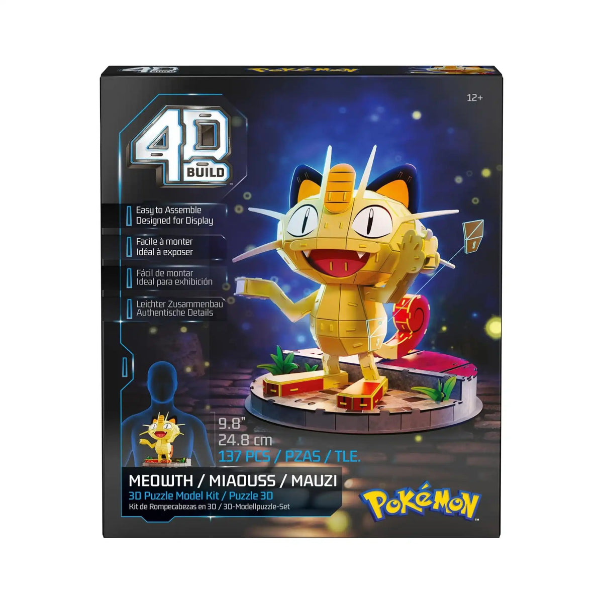 4D Build Pokémon Meowth 3D Puzzle - 137 Pieces