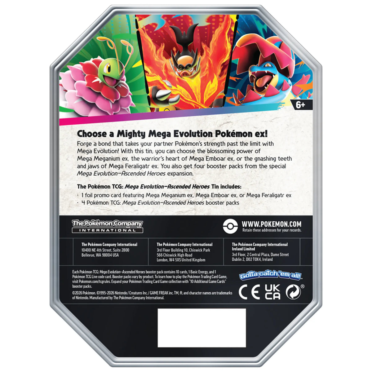 POKEMON TCG: Mega Evolution: Ascended Heroes Tin (Random Pick)