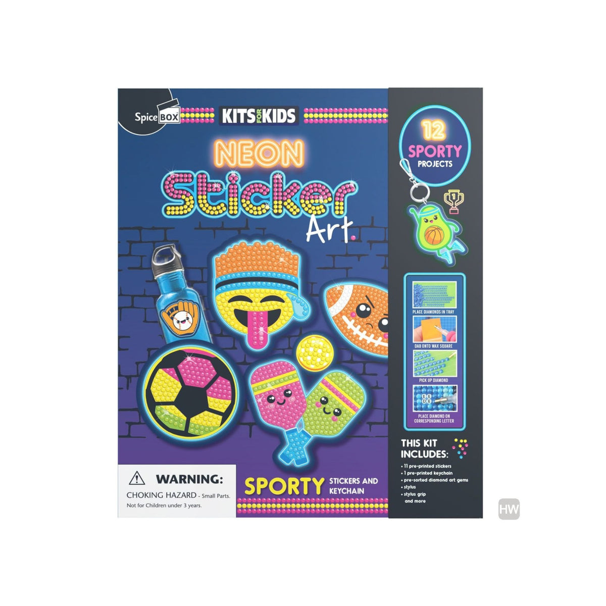 Neon Sticker Art Set - Creative Sticker and keychain