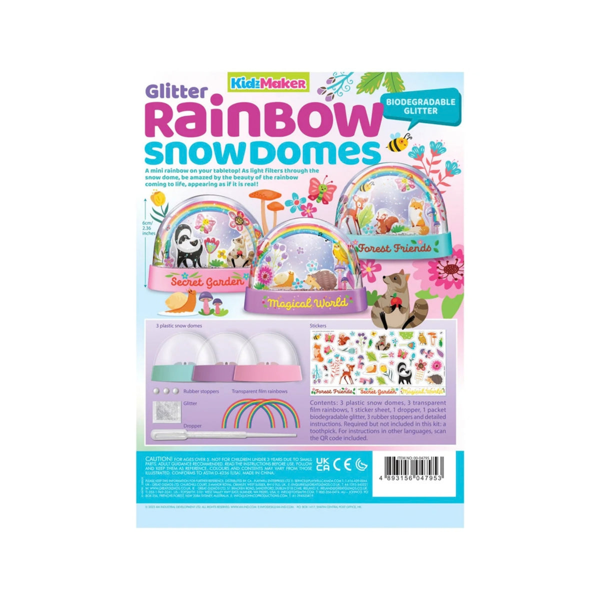 Glitter Rainbow Snow Domes - DIY Craft Kit
