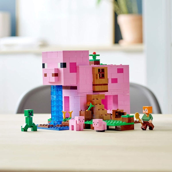 LEGO Minecraft The Pig House 21170 Minecraft Toy Featuring Alex