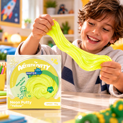 Neon Yellow putty  Slime - Stretchy Slime