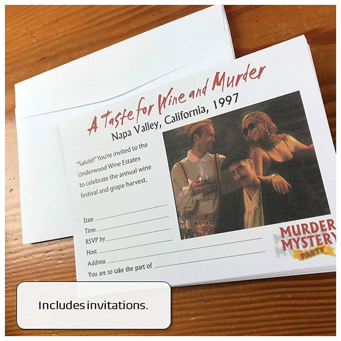 Murder Mystery Party A Taste for Wine &amp; Murder