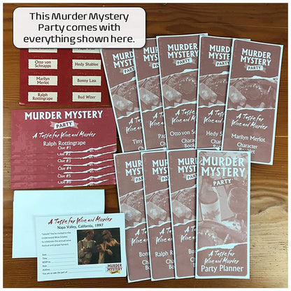 Murder Mystery Party A Taste for Wine &amp; Murder