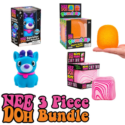 NeeDoh Merry Squishmas Christmas Bundle - 3-Piece Fidget Gift Set