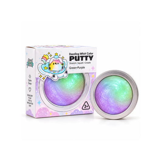Dazzling Green Purple Putty slime - Sensory