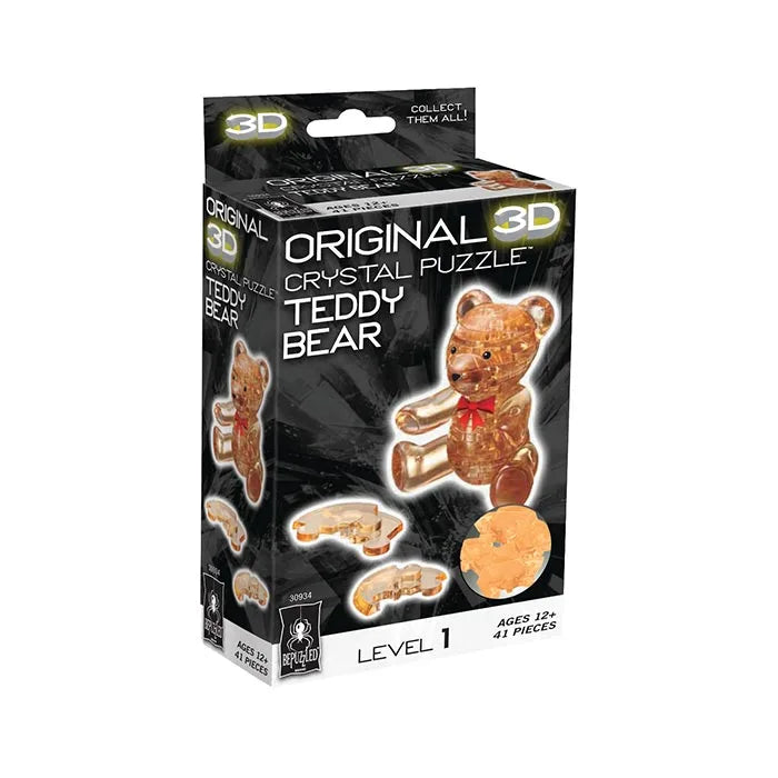 Teddy Bear 3D Crystal Puzzle - 41 Piece Jigsaw Puzzle