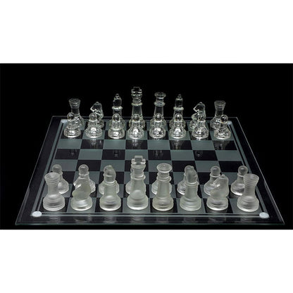 Chess Set Glass 35x35 cm