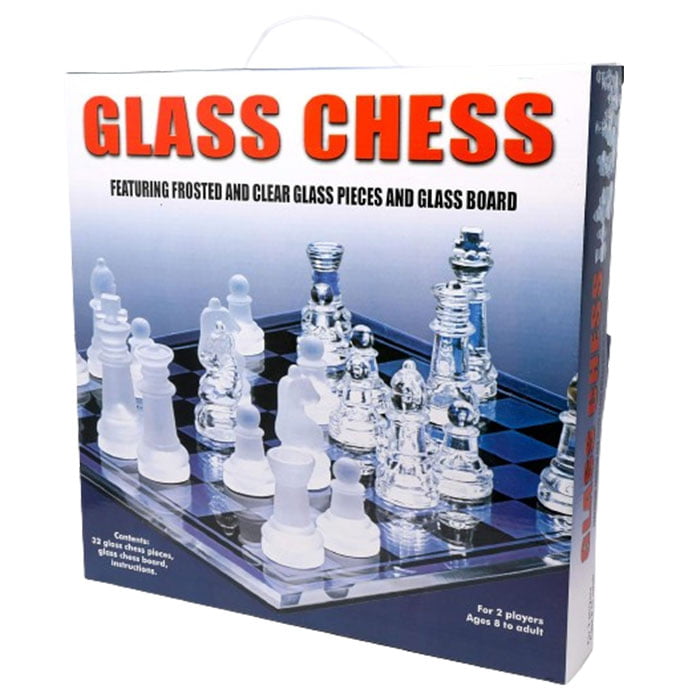 Chess Set Glass 35x35 cm