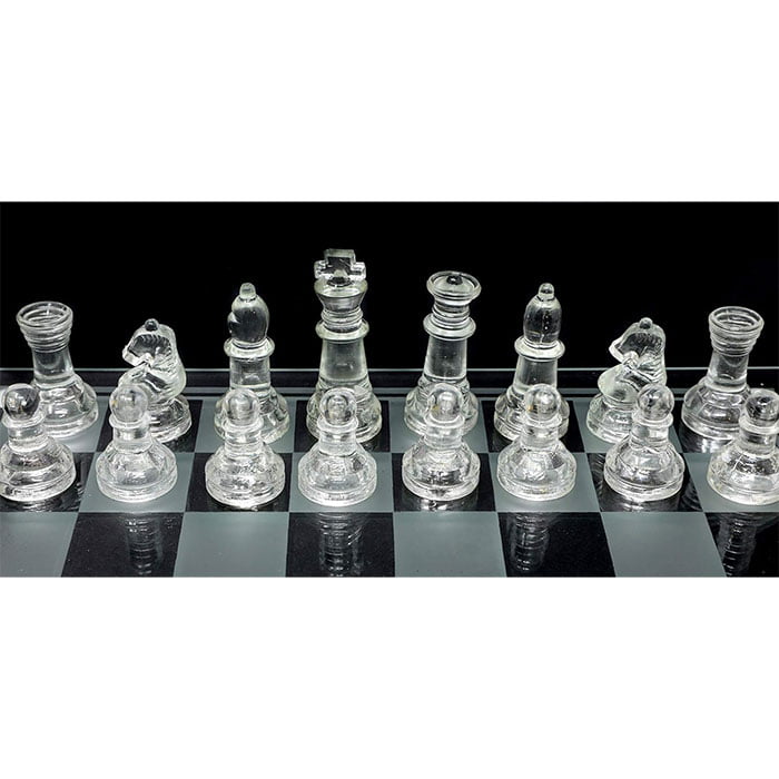 Chess Set Glass 35x35 cm