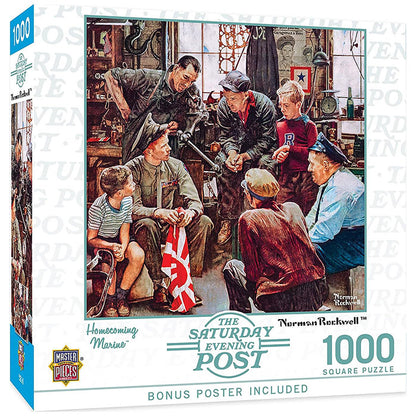 Saturday Evening Post -  Norman Rockwell - Homecoming Marine 1000 Pieces Jigsaw Puzzle