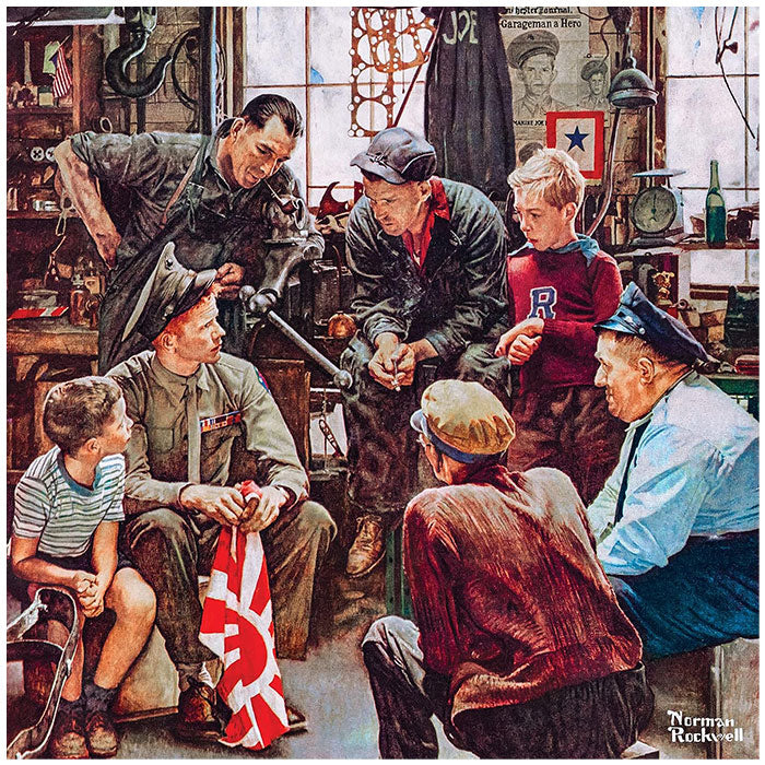 Saturday Evening Post -  Norman Rockwell - Homecoming Marine 1000 Pieces Jigsaw Puzzle