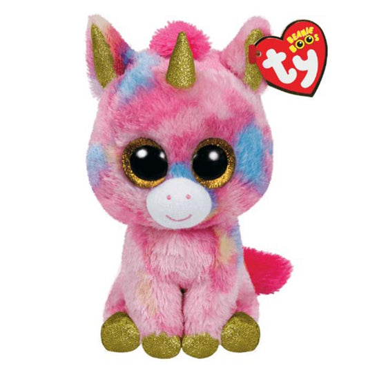 Ty Beanie Boos -Fantasia Multicolor Unicorn Medium Plus