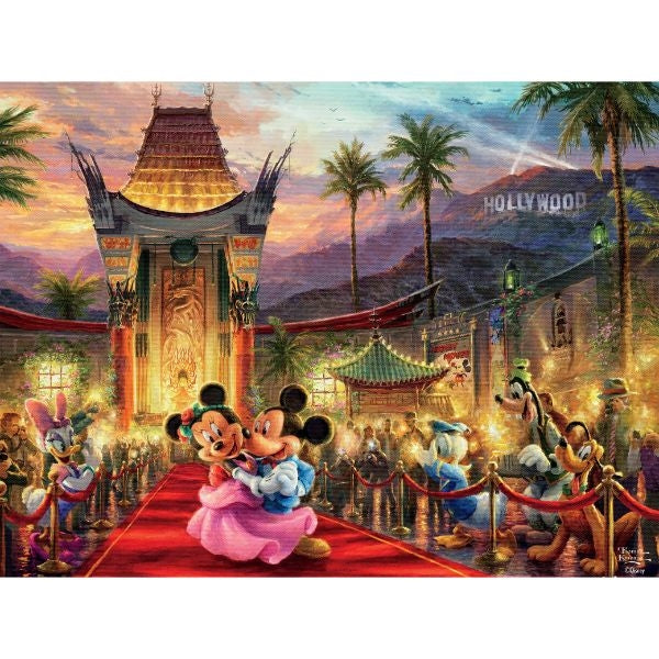 Thomas Kinkade Disney - Mickey and Minnie Hollywood - 750 Piece Puzzle