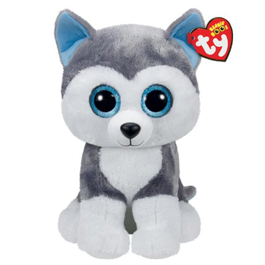 Ty Beanie Boos -Slush Grey And White Huskey Large Plush